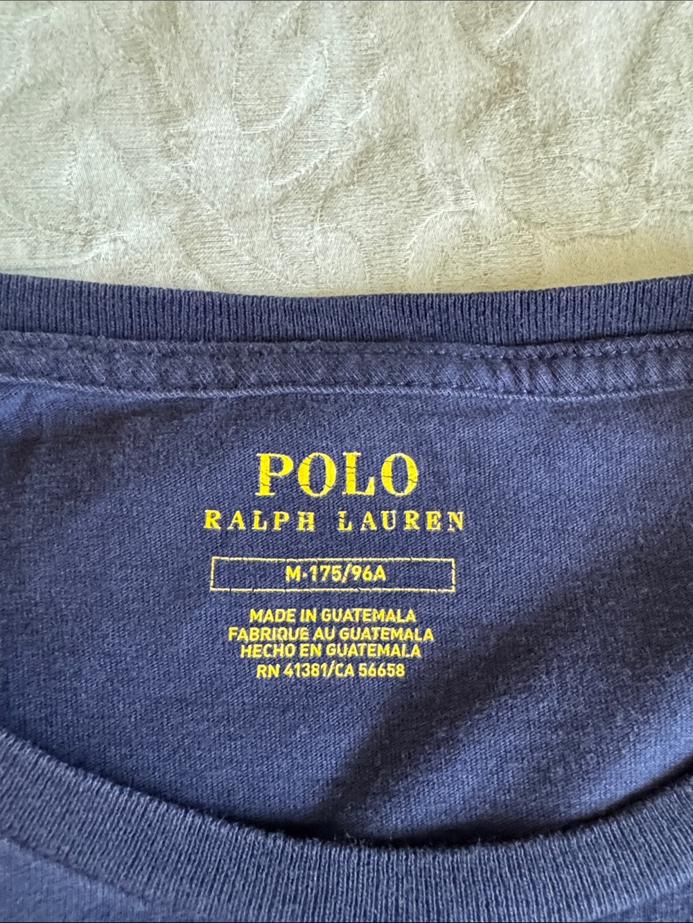 Polo by Ralph Lauren Navy Long Sleeve Tee with Red Graphic - Picture 3 of 7